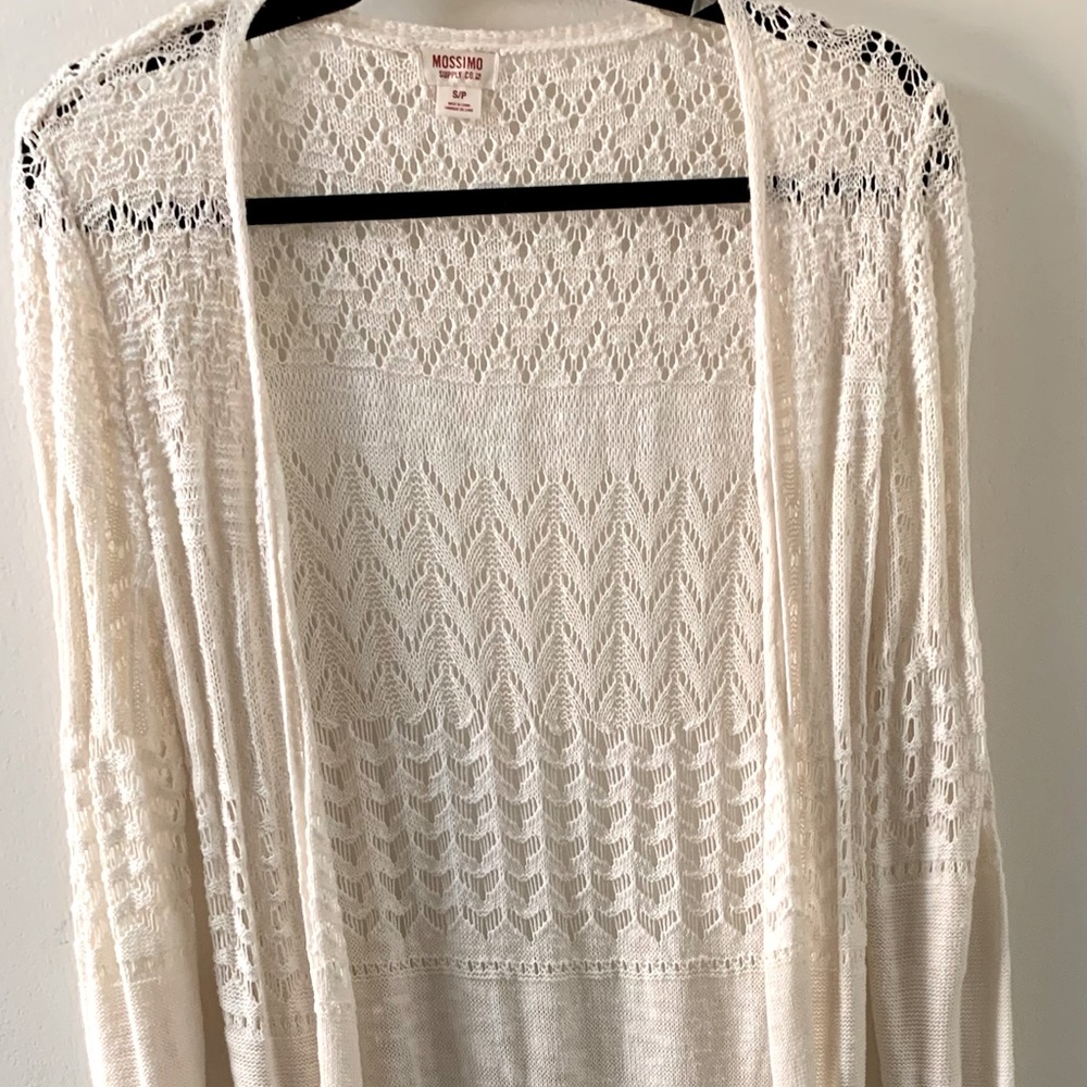 Mossimo Supply Co. Long Cream Cardigan. Small.